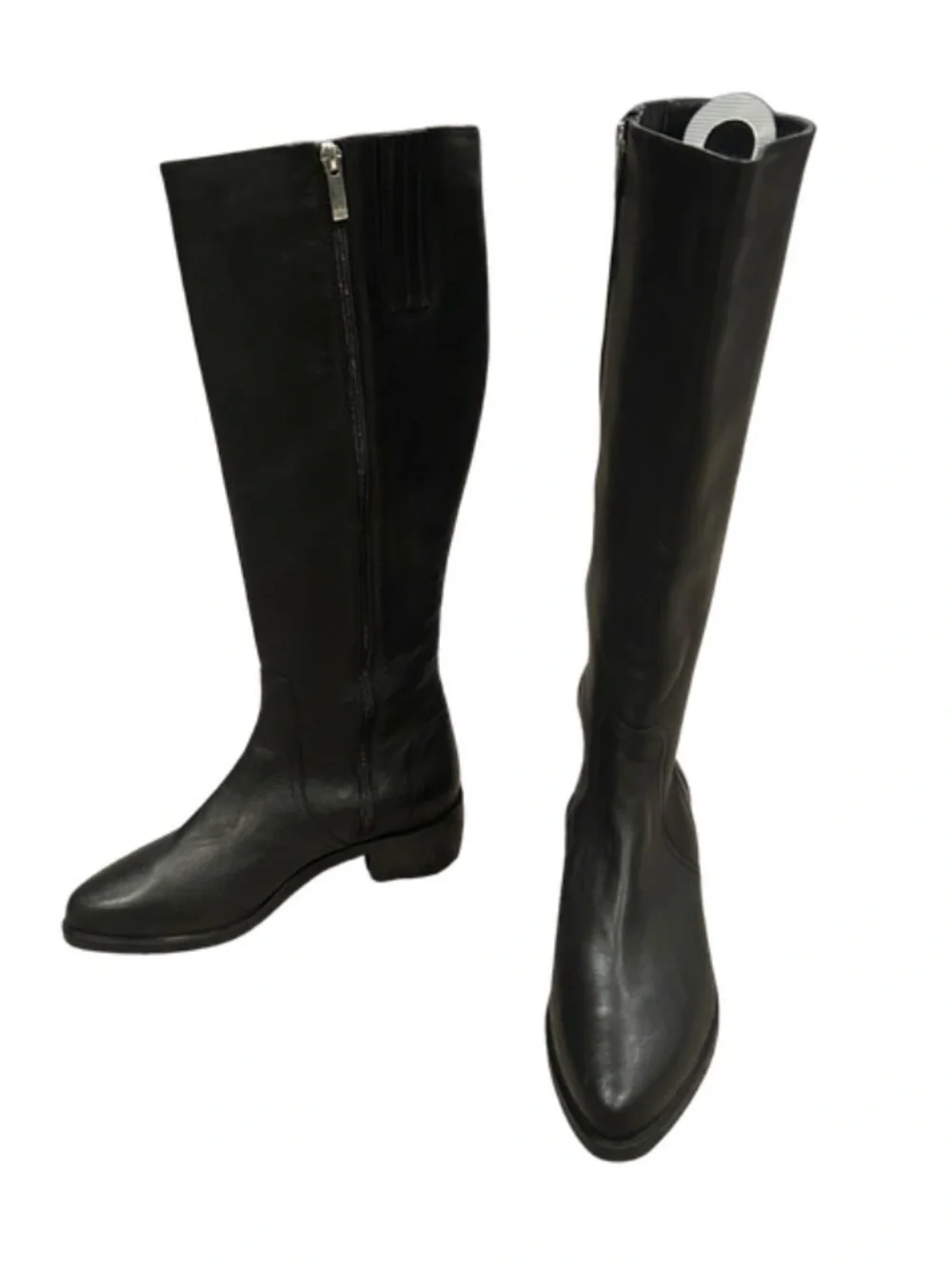 Aquatalia Gracelynn Leather Knee High Boots | Black | Size 9.5